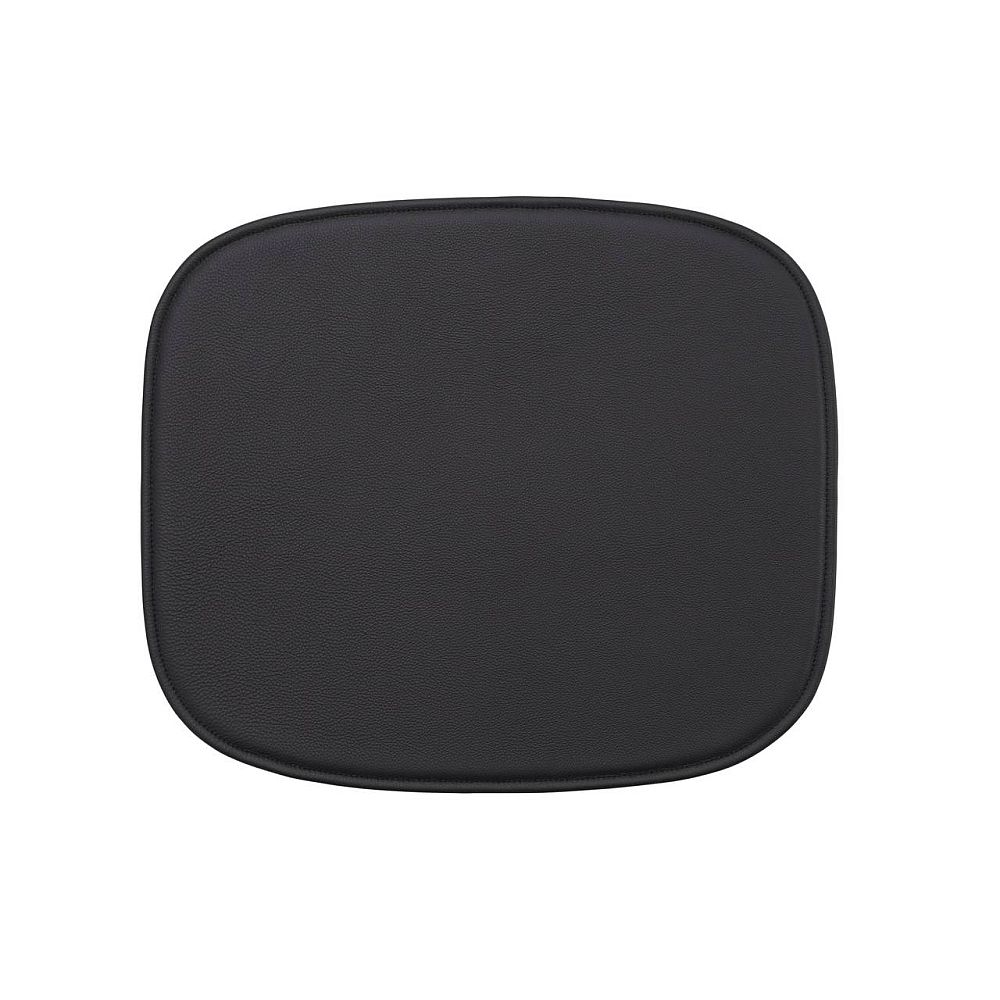 Muuto Fiber Chair Seat Pad Easy Leather Black