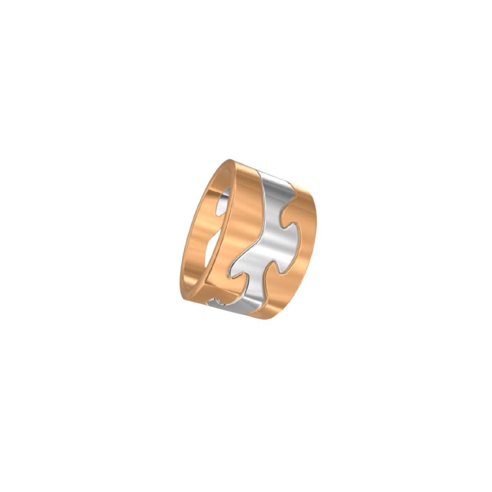 Georg Jensen Fusion ring, end rings rose gold, center ring