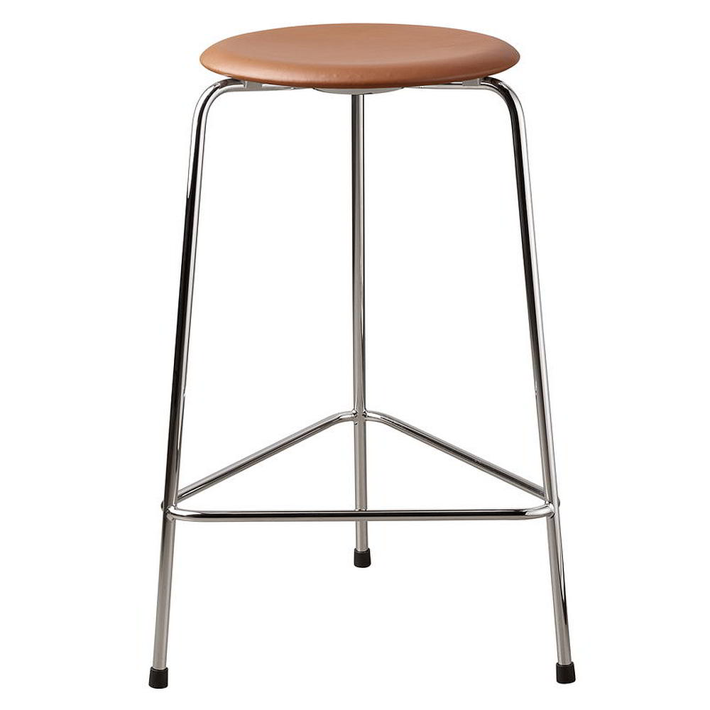 Fritz Hansen AJ High Dot stool Wild leather, walnut