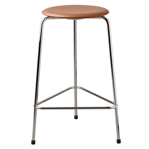 Fritz Hansen AJ High Dot stool Wild leather, walnut