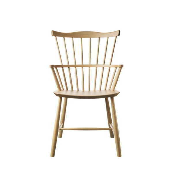 FDB Mobler J52B Armchair Beech, Natural lacquer with white pigment