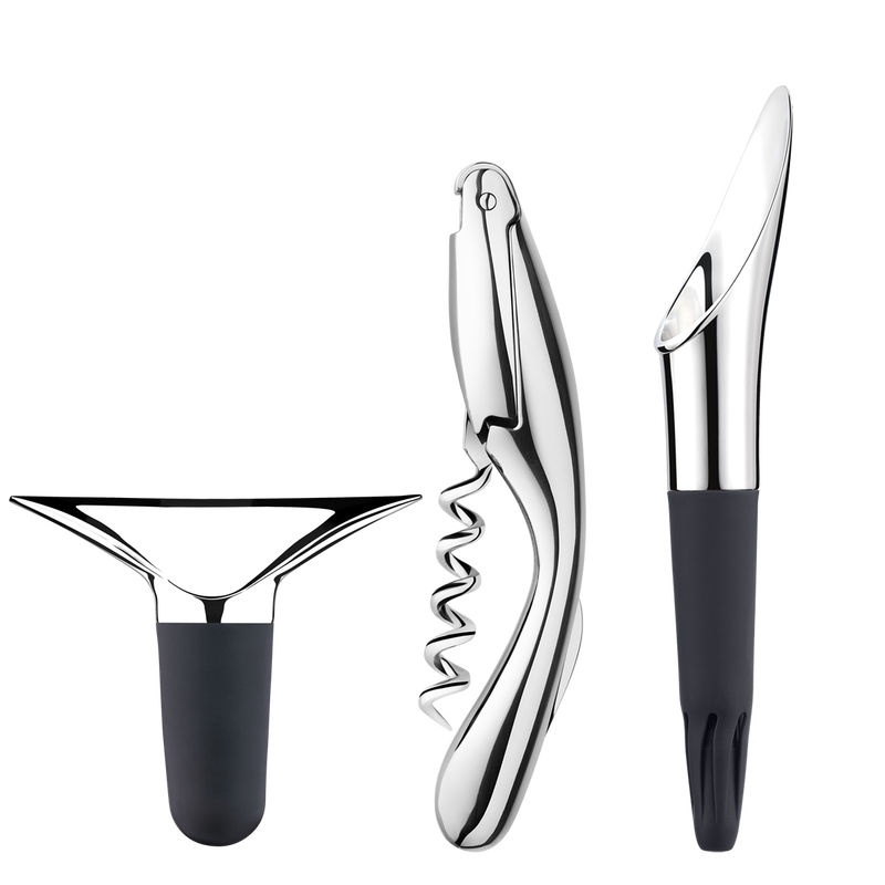 Georg Jensen Wine & Bar Corkscrew, Wine Stopper And Wine Pourer