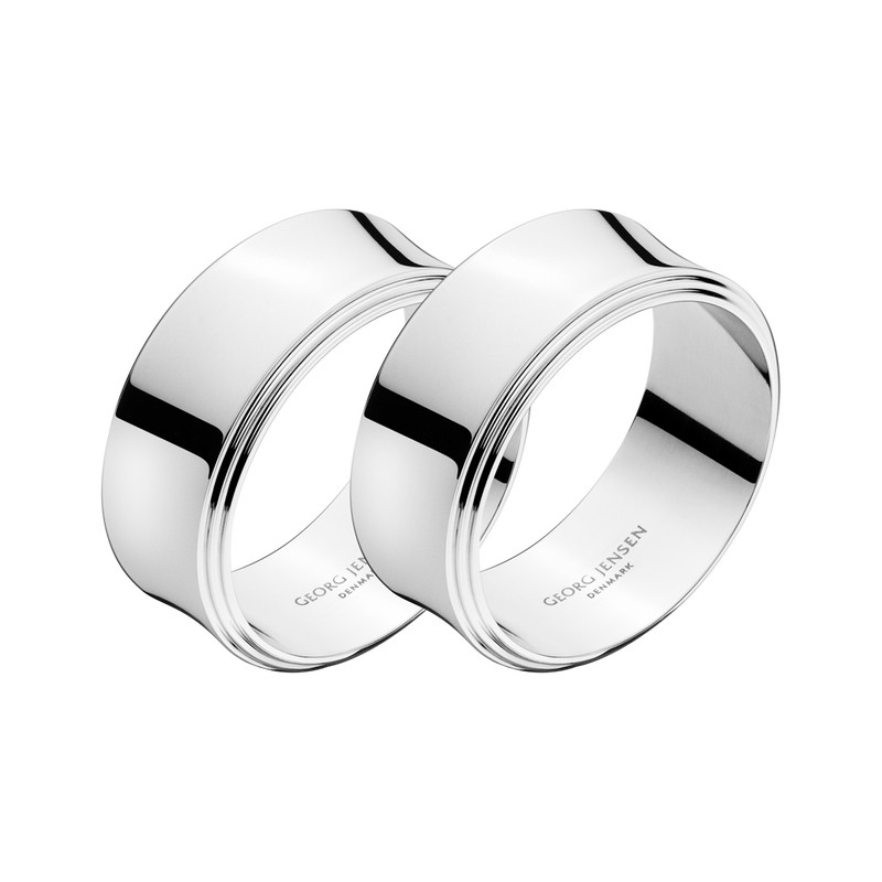 Georg Jensen Pyramid Napkin Rings, 2pcs
