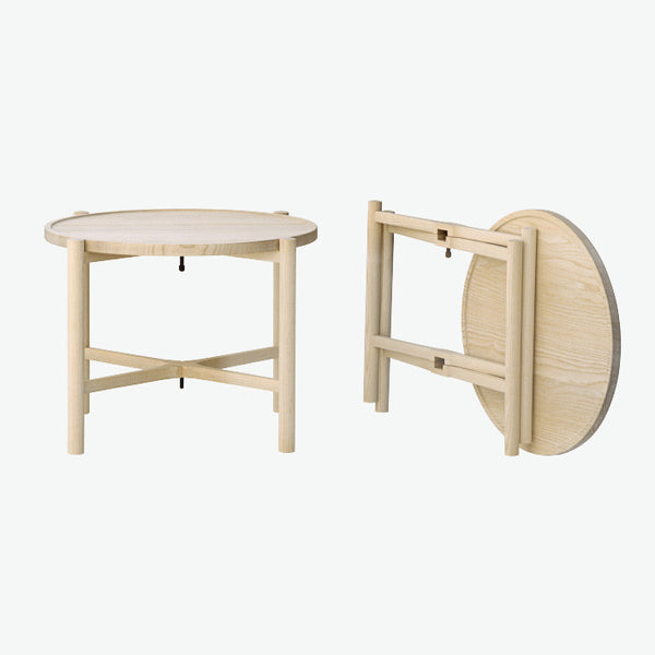 PP Mobler pp35 Tray Table Soap Treated Oak 54 cm
